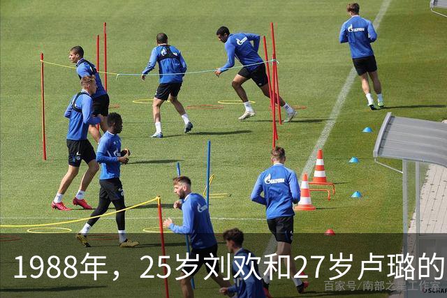1988年，25岁刘欢和27岁卢璐的合影，那时的刘欢，看起来也蛮帅的